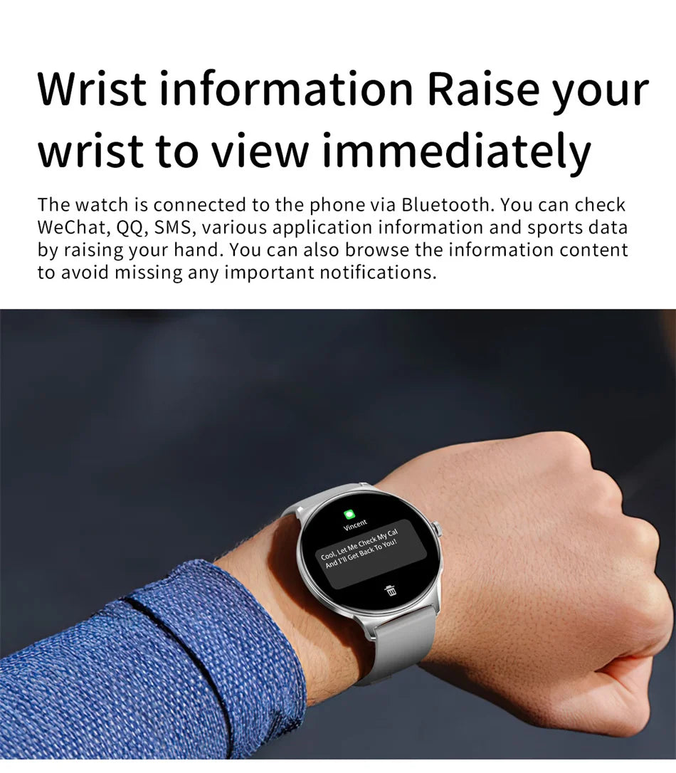 For Huawei Xiaomi New Ultra Thin Smart Watch Women Screen Always Display Time Sports Bracelet Bluetooth Call Fashion Smartwatch