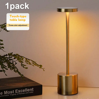 Table lamp USB Rechargeable Wireless desk lamp Dimming Touch night light lamps home decor Retro Portable bedside lamp for room