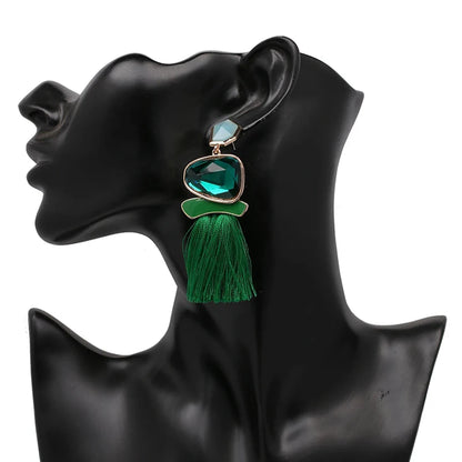 JURAN Bohemia Multicolored Tassel Earrings For Women Fashion Party Jewelry Fringe Dangle Earrings Statement Brincos 2024 Trend