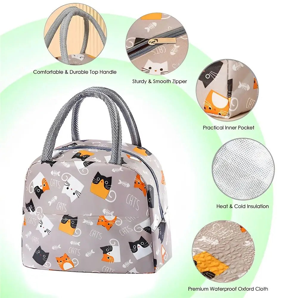 Reusable Lunch Bag for Women Large Capacity Small Insulated Cooler Lunch Container Leakproof Lunch Tote Bags