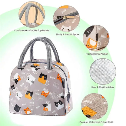 Reusable Lunch Bag for Women Large Capacity Small Insulated Cooler Lunch Container Leakproof Lunch Tote Bags