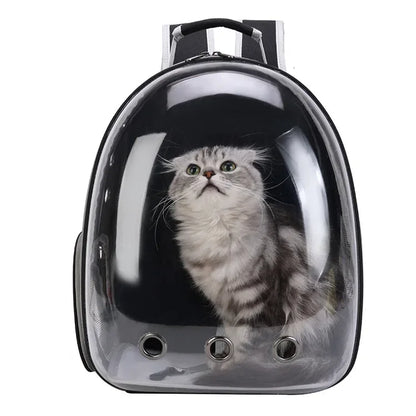 Pet Backpack Transparent Space Capsule Double Shoulder Cat Go Out Backpack Expandable Cat Bag Go Out Portable Small Dog Bag