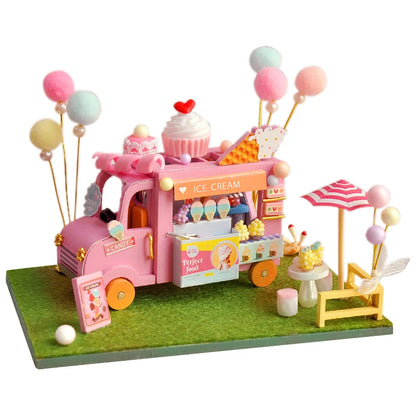 Cutebee DIY Dollhouse Super Mini Scale Miniature Dollhouse Japanese Garden Building Kit Toys for Birthday Gifts