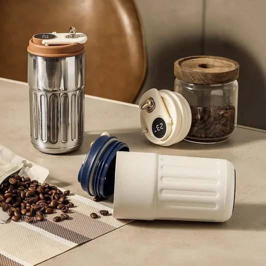 Smart Thermos Bottle Water Digital Led Temperature Coffee Mug Cup Stainless Steel Tumbler Vacuum Flask for Camping Christmas