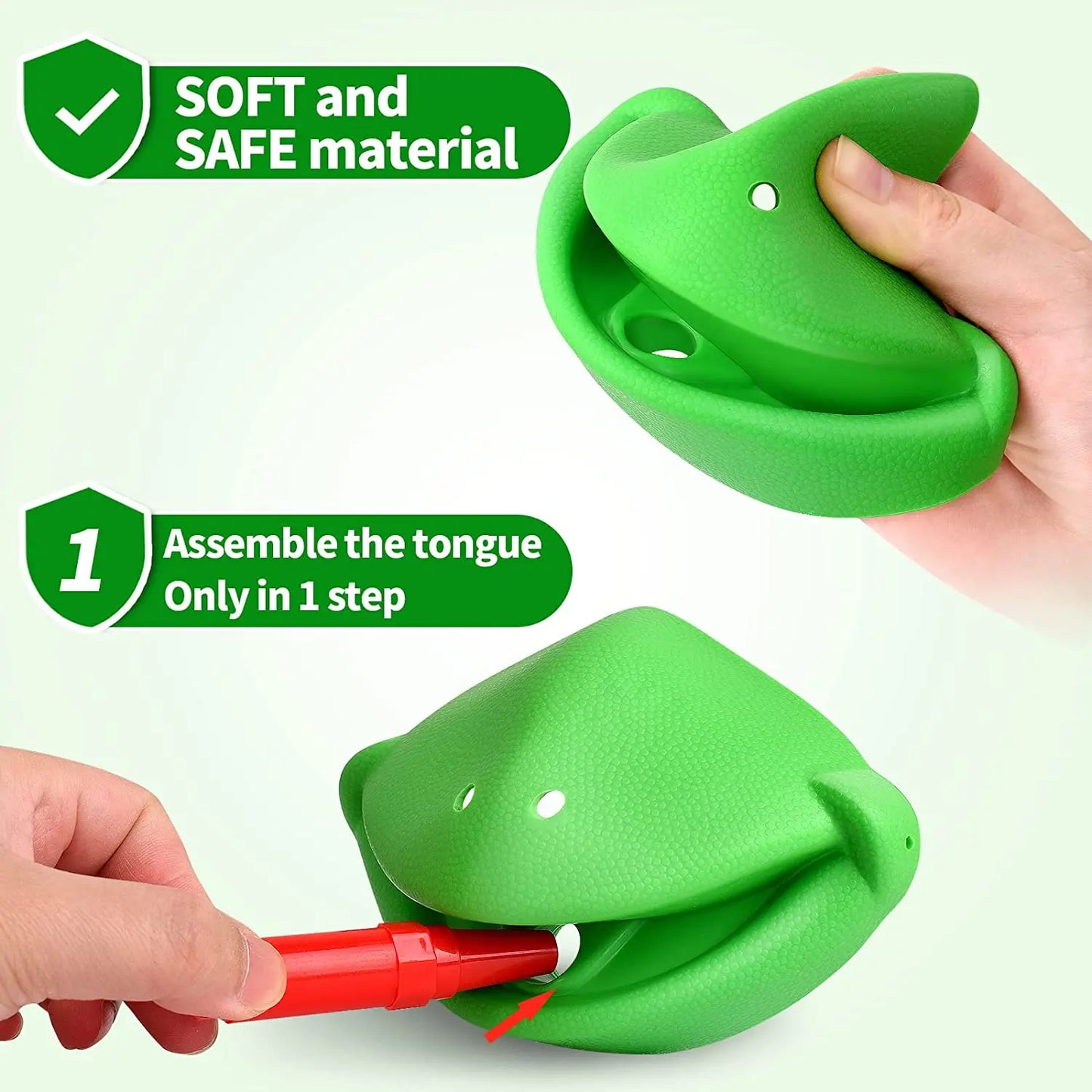 Tiktok Funny Frog Mouth Tongue Lizard Mask Blowing Catch Bugs Party Game Card Board Antistress Toy for Kids Family Interactive