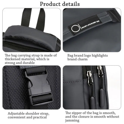 Anti-theft Chest Shoulder Bag Men's Sling Crossbody Bag Messenger Backpack USB Port Bag