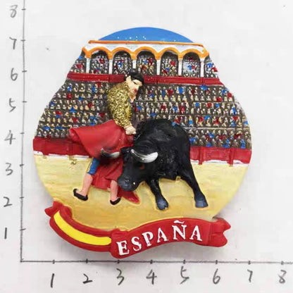 Europe Spain 3D Refrigerator Magnet Tourist Souvenirs Stickers,Home & Kitchen Decoration Fridge Magnet Message Sticker