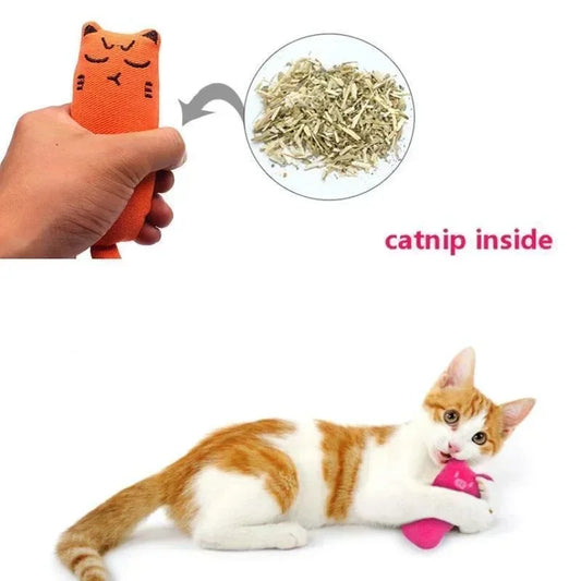 Cat Toy Cute Pet Catnip Toys Cat Plush Thumb Pillow Pet Supplies  аксесуари для котів juguete para gato