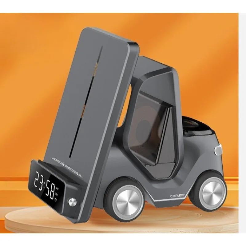 Desktop Car Wireless Charger Suitable for Mobile Phones Headphones Watches Three in One Wireless Charger