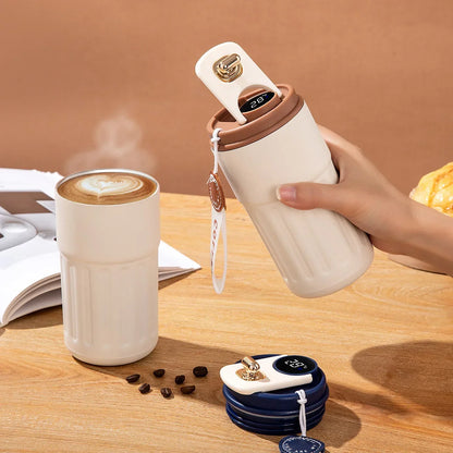 450ML Coffee Cup LED Temperature Stainless Steel Thermo Water Bottle  Display Keep Cold and Heat Thermal Mug Travel Vacuum Flask