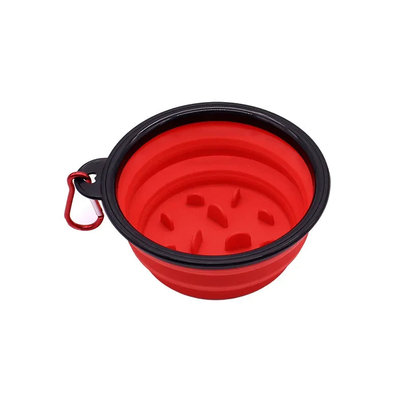 Pet Silicone Folding Bowl, Dog Slow Food Bowl, Outdoor Portable Dog Bowl, Tableware, Cat Rice Dog Bowls  Dog Water Bottle