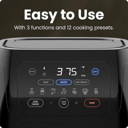 Multifunctional Digital Air Fryer+ Rotisserie, Dehydrator, Convection Oven, 17 Touch Screen Presets Fry, Roast, Dehydrate