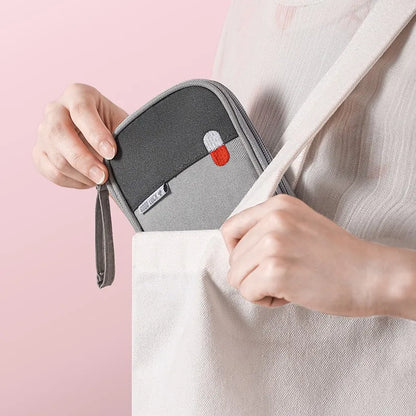 Mini Medicine Organizer Bag Outdoor First Aid Kit Portable Travel Storage Sack Emergency Medical Case Accessories Supplies