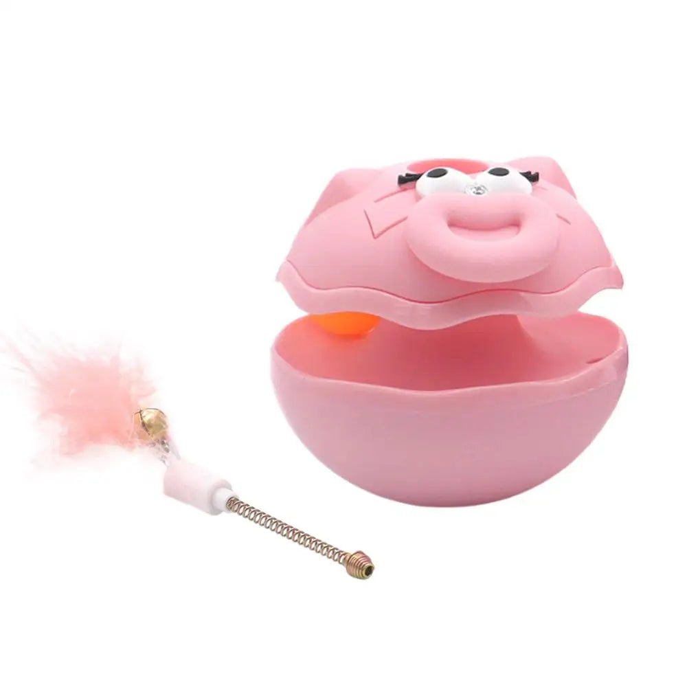 Cat Teaser Cat Interactive Toys Turntable Ball Kitten Accessories With Feather Bell Pet Supplies Enrichment Indoor Games For