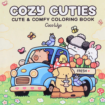 Coloring Book For Adults And Teens Halloween Theme Featuring Adorable Creepy Creatures In Cozy Moments For Relaxation Gift