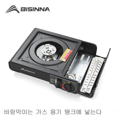 BISINNA Picnic Stove, Portable Camping Stove, Burning Like a Home Gas Burner. 3 Layers of Safety