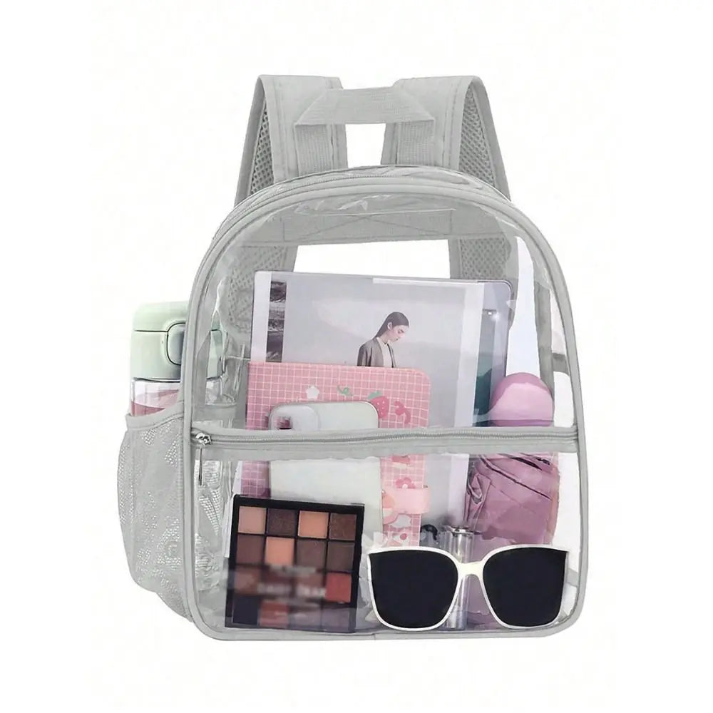 Small Clear Backpack Transparent PVC Backpack Summer Waterproof Beach Cell Phone bag for Travel School Storage Backbags