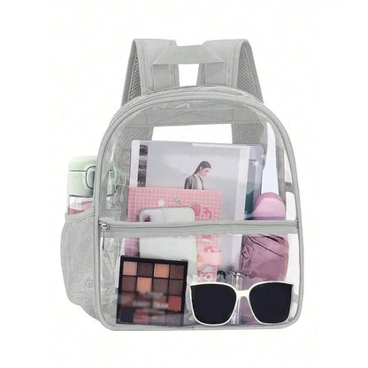 Small Clear Backpack Transparent PVC Backpack Summer Waterproof Beach Cell Phone bag for Travel School Storage Backbags