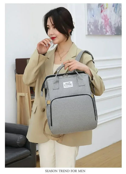 Multifunctional Mommy Bag Large Capacity Foldable Stroller Diaper Organizer Travel Shoulder Bags for Mother and Baby