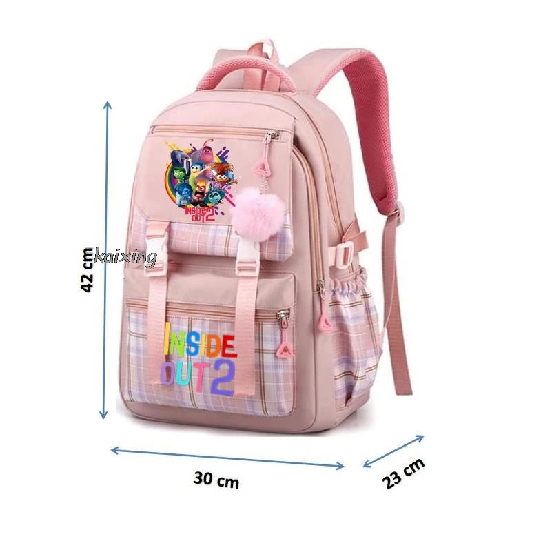 MINISO New Inside Out2 Backpacks Women Laptop Computer Large School Backpacks for Girls Packsack Birthday Gift