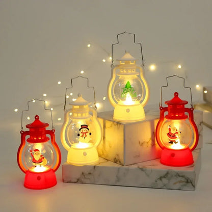 2026 LED Christmas Ornaments with Battery LED Lantern Light Santa Claus Merry Christmas Decorations for Home Xmas Noel Gift
