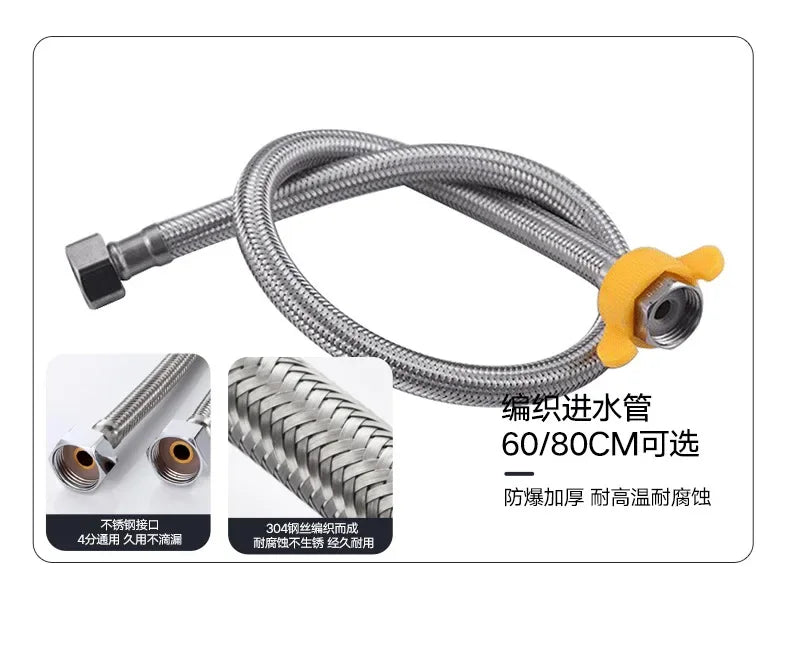 Basin Faucet Bathroom Double Hole Cold and Hot Water Tap Toilet Second Gear Sink 360° Rotating Water Mixing Valve Accessories