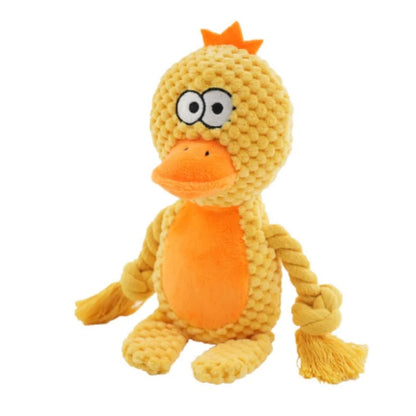 Cute Pet Push Toy Dog Self Relieving Vocalizing Elephant Fox Cat Teeth Grinding and Bite Resistant Interactive Cleaning Chew Toy
