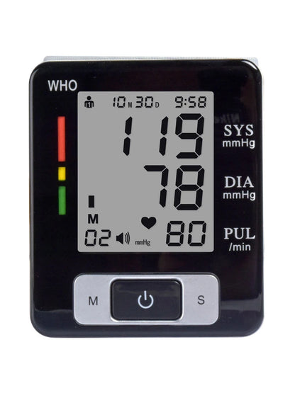 Electronic Blood Pressure Monitor Wrist Cuff Tonometer Digital Sphygmomanometer Electronic Bp Monitors Blood Meter for Home Use