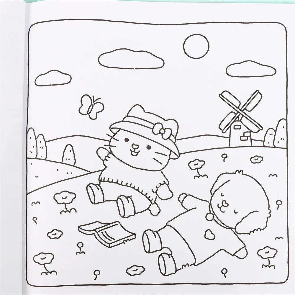 Coloring Book For Adults And Teens Halloween Theme Featuring Adorable Creepy Creatures In Cozy Moments For Relaxation Gift