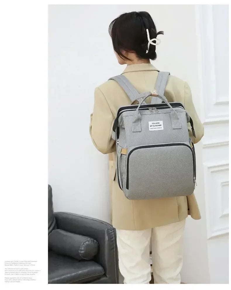 Multifunctional Mommy Bag Large Capacity Foldable Stroller Diaper Organizer Travel Shoulder Bags for Mother and Baby