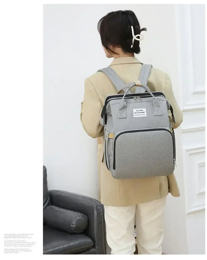 Multifunctional Mommy Bag Large Capacity Foldable Stroller Diaper Organizer Travel Shoulder Bags for Mother and Baby