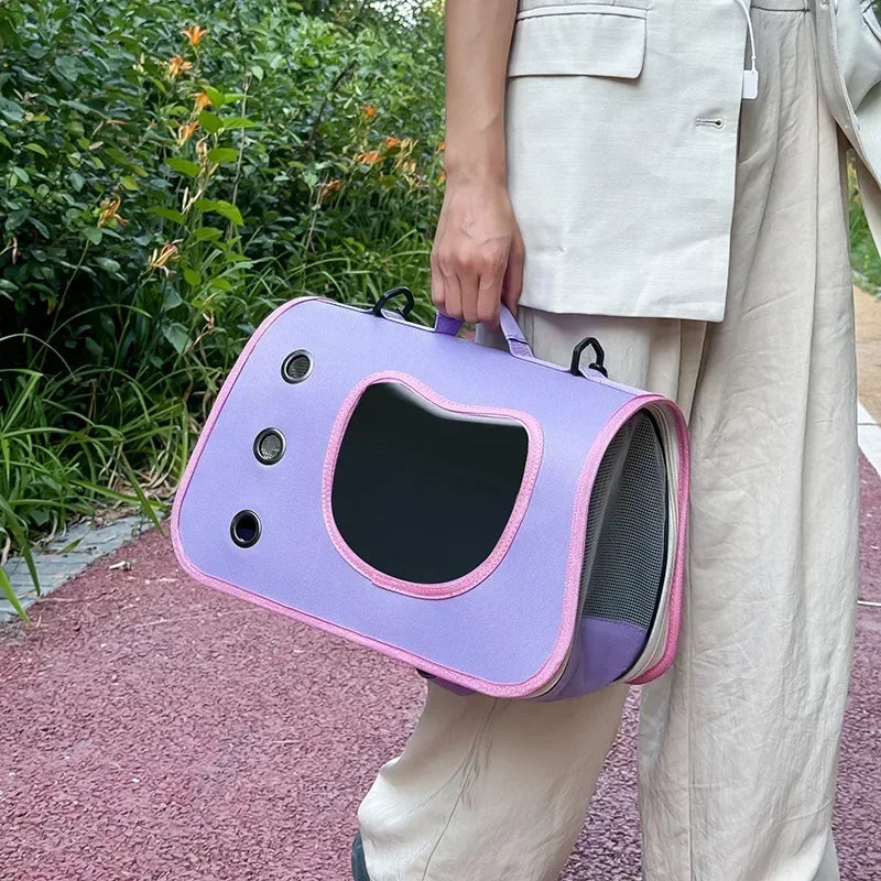 Premium Portable Foldable Breathable Pet Carrier Bag Lightweight for Small Dogs Cats Outdoor Cat Kitten Shoulder Carrying Bag