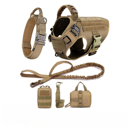 Large Dog Harness And Leash Set Pet German Shepherd Malinois Training Walking Vest Dog Harness And Collar For Medium Large Dogs