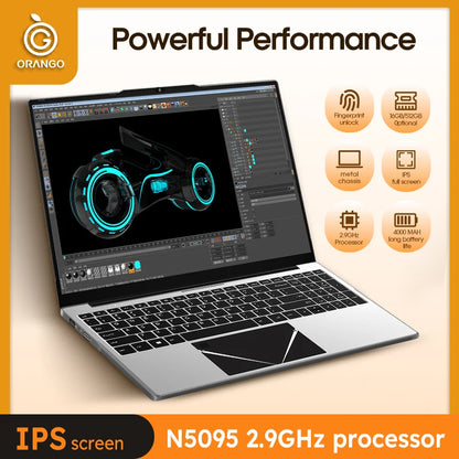 Laptop 15.6 Inch Intel N5095 Windows 10 Notebook Computer 16GB DDR4 512GB SSD 4000mAh Business Study Gaming Portable Laptop