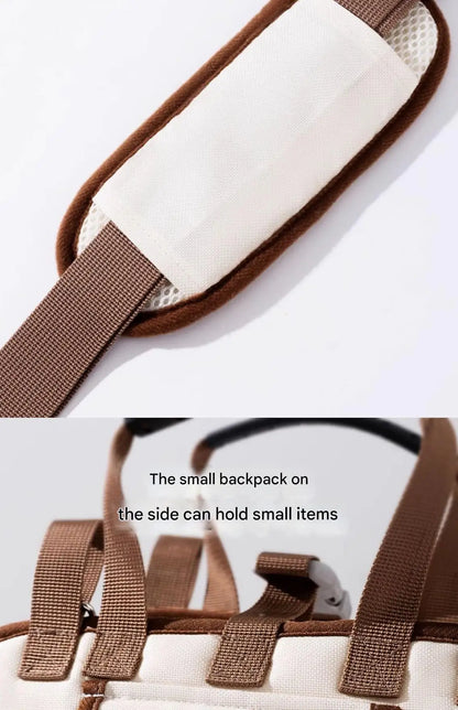 Practical and Stylish Hipipet Pet Carrier with Adjustable Straps and Handy Pocket for Easy Pet Transport