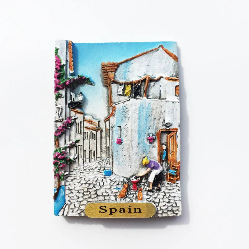 Europe Spain 3D Refrigerator Magnet Tourist Souvenirs Stickers,Home & Kitchen Decoration Fridge Magnet Message Sticker