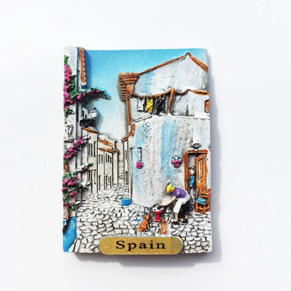Europe Spain 3D Refrigerator Magnet Tourist Souvenirs Stickers,Home & Kitchen Decoration Fridge Magnet Message Sticker