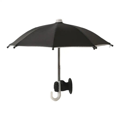Fist Shape Motorcycle Umbrella - Suction Cup Phone Mount & Silver Coating UV Protection, Windproof Mini Foldable Rain Sun Shade