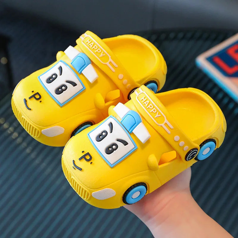 Summer New Dazzling Cool  Kid Hollow Sandals Baby Cute Cartoon Car Home Slippers Boy Breathable Antislip Beach Shoe Girl Shoe실내화