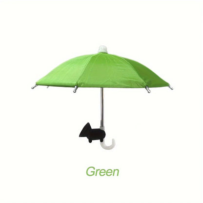 Smartphone Mini Umbrella, Universal Pig Suction Cup Bracket, Outdoor Anti-glare Sunshade, Polyester Material, Anti-reflection.
