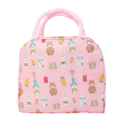 Cartoon Children's Lunch Bag Waterproof Oxford Cloth Portable Lunch Bags Tote Thermal Insulation Aluminum Film