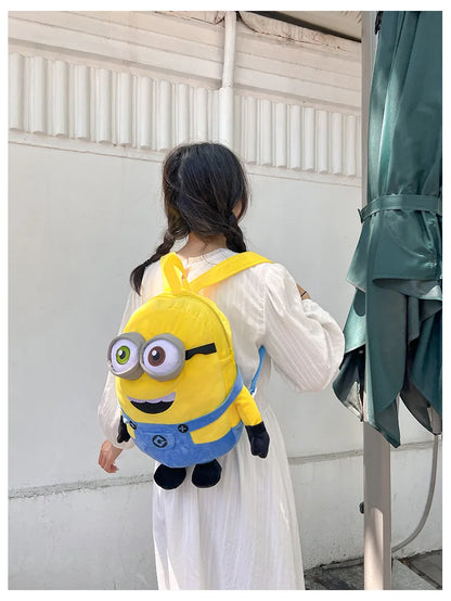 New Cartoon Anime  Backpack Minions Doll Large Size School Bag Large Capacity Student Cartoon Backpack