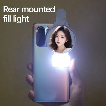 STTKGZD Selfie Reflector Mirror Mobile Phone Fill Light Kit Portable Mobile Mirror Clip Storage Bag Mobile Phone Rear Camera