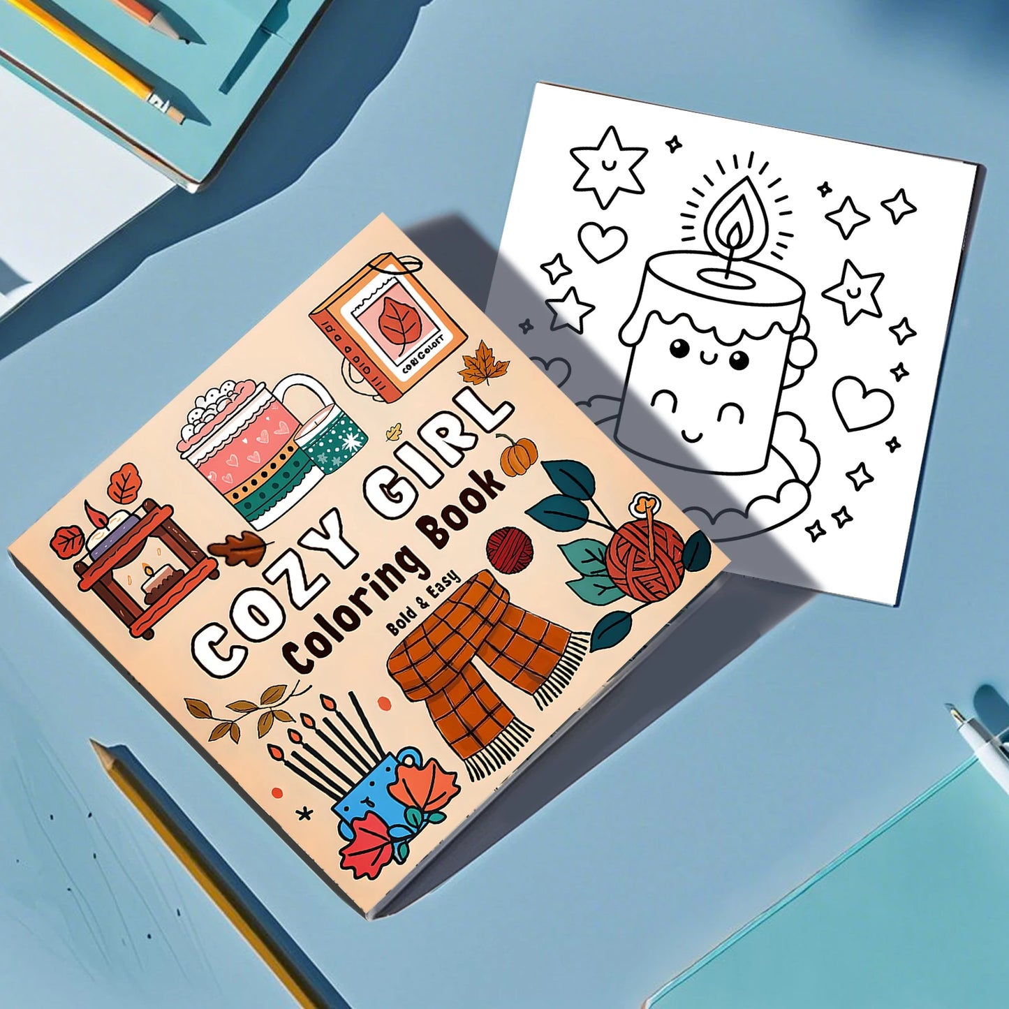 Cozy Friends Coloring Book for Adults and Teens Featuring Cute Cozy Daily Activities Kids Graffiti Book Perfect Gift Birthday