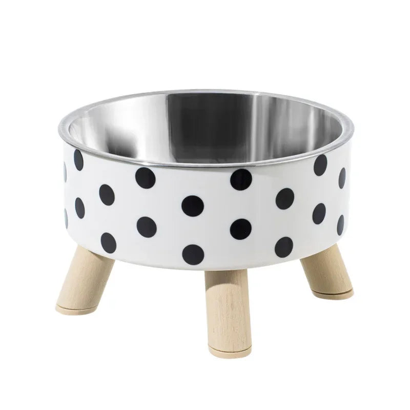 Pet Bowl Anti-knock Non-slip Four-corner Large Capacity Dog Rice Bowl Anti-cervical Cat Pet Single