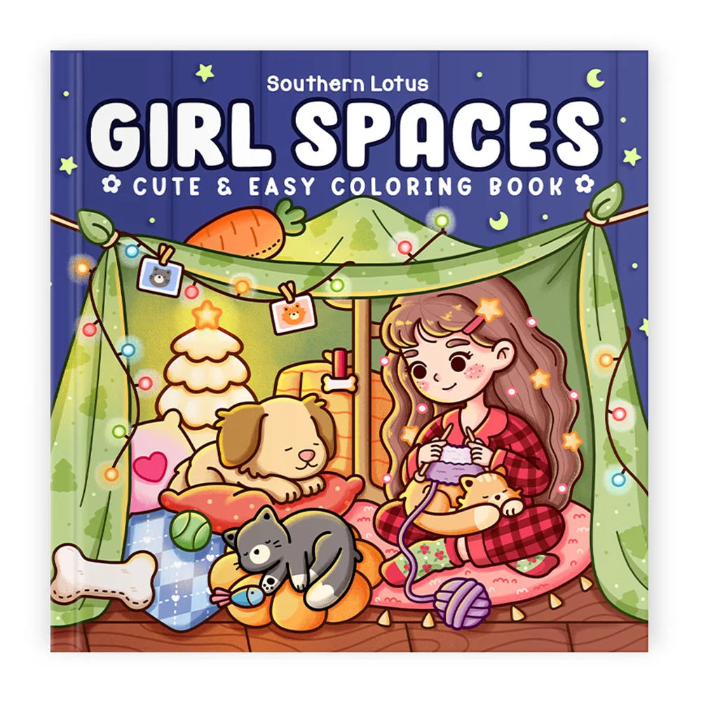 Cozy Atmosphere Relaxing Coloring Book for Adults and Teens Bold Easy-to-follow Patterns and Girl Moments