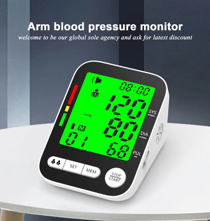 High Accurate Blood Pressure Monitor Digital Sphygmomanometer Bp Monitors Electronic Tonometer Arm Cuff Talking BPM Tensiometer