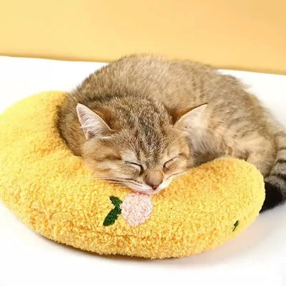 Pet pillow dog cat sleeping moon pillow small dog plush pillow sleeping pad pet supplies