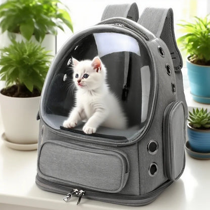 Transparent Pet Carrier Backpack Outdoor Travel Essential for Cats Small Dogs Breathable Design Comfortable Premium Pet Supplies