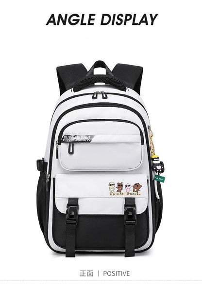 Backpack 3Pcs/Set for Girls Large Capacity Middle Schoolbag Student Schoolbag Set School Backpack Bags for Teenage Students Bag
